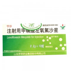 注射用甲磺酸左氧氟沙星/罗欣宁沙